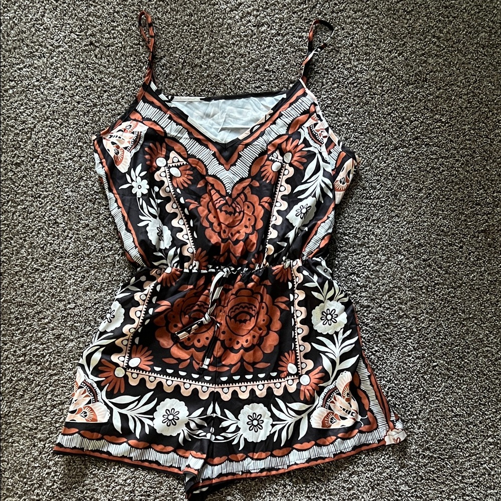 Floral Patterned Romper